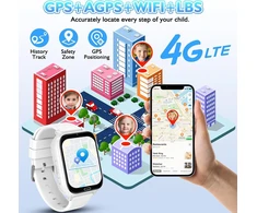 Moonkids išmanusis laikrodis vaikams, 4g išmanusis laikrodis vaikams su gps ir telefonu, vandeniui atsparus išmanusis laikrodis vaikams su skambinimo funkcija, vaizdo skambučiais, studentams, dovana