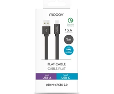 Mooov Usb-a/usb-c 1m laidas: duomenų ir įkrovimo
