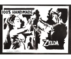 Moreno-mata tikras rankų darbo grafiti zel... ir link gamer aesthetic plakatas ir meno atspaudai plakatas rankų darbo dekoratyvinis sienos paveikslas sienų dekoravimo dovanos vyrams ir moterims