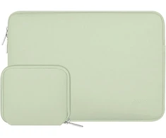 Mosiso nešiojamojo kompiuterio dėklas 13,3 colio, 13–13,3 colio nešiojamojo kompiuterio dėklas, suderinamas su Macbook Air/pro 13/pro 14 colių M4 M3 M2 M1, Hp Dell Asus Lenovo nešiojamuoju kompiuteriu, neopreno įmautė su mažu dėklu, šalavijų žalia