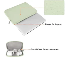 Mosiso nešiojamojo kompiuterio dėklas 13,3 colio, 13–13,3 colio nešiojamojo kompiuterio dėklas, suderinamas su Macbook Air/pro 13/pro 14 colių M4 M3 M2 M1, Hp Dell Asus Lenovo nešiojamuoju kompiuteriu, neopreno įmautė su mažu dėklu, šalavijų žalia
