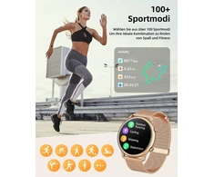 Moteriškas išmanusis laikrodis su 1,39 colių jutikliniu ekranu ir bluetooth skambučiais, laikrodis moterims ir vyrams su daugiau nei 140 sporto režimų, spo2 širdies ritmo monitoriumi, miego monitoriumi, pedometru, skirtas android ir ios