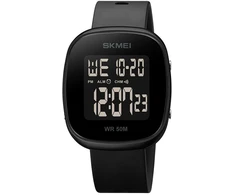 Moteriškas laikrodis Skmei Led juodas 12/24 h of113