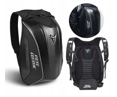 Motocentric Carbon Juodas motociklinis kuprinė motociklui, miestui, nešiojamam kompiuteriui, 30l