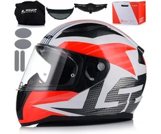 Motociklininko šalmas Ls2 Ff353 Rapid Ii Grid raudonas su Pinlock sistema Ecer 22.06