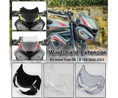 Motociklo risen priekinio stiklo prailginimas, vėjo deflektorius, suderinamas su Street Triple Rs765 R765 Rs/r 2020 2021 2022 Spoil Fairing (light Smoke)