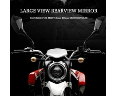 Motociklo veidrodėlis universalus motociklo veidrodėlis su m8 m10, galinio vaizdo veidrodėlis motociklui su laikikliu, galinis veidrodėlis motociklui, motoroleriui, mopedui, suderinamas su dauguma
