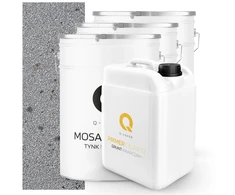 Mozaikinis sidabro spalvos tinkas su juoda žėrute M51, dekoratyvinis, išorinis, 3 x 25 kg + gruntas