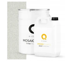 Mozaikinis tinkas baltas M01 dervinis dekoratyvinis išorinis 25kg + gruntas 6.6m2