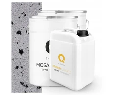 Mozaikinis tinkas pilkas su juoda žėrute M04 išorinis 2x 25kg + gruntas 13m2