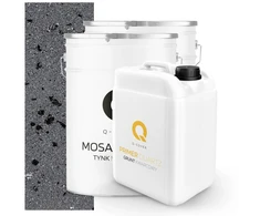 Mozaikinis tinkas tamsiai pilkas su juoda žėrute M06 dekoratyvinis 2x 25kg + gruntas 13m2