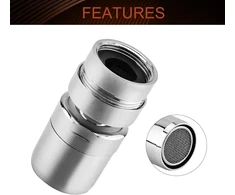 Mromax maišytuvo aeratoriaus antgalio atsarginė dalis, 1.9 cm skersmens vidinis sriegis, virtuvės aeratorius, galvanizavimo procesas, apsauga nuo purslų vonios kambariui, tualetui, virtuvei, kriauklei, maišytuvui, bidė, sidabrinis