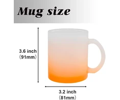 Mr.r 330 ml sublimacinis spalvoto stiklo puodelis, 6 vnt. (oranžinis)