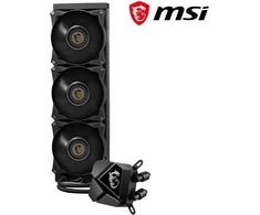 Msi Mag Coreliquid P360 Aio Cpu vandens aušinimas, pianino lako išvaizda, juodas, integruotas ventiliatoriaus siurblys, padalinto srauto vandens aušinimas, garams atsparios žarnos, lengvas montavimas - suderinamas su Amd ir Intel