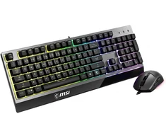 Msi Vigor Gk30 It pusiau mechaninė žaidimų klaviatūra su Rgb Led apšvietimu Mystic Light, multimedijos sparčiaisiais klavišais, klaviatūra + pelė, pilno dydžio, juoda