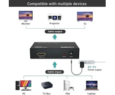 Mt-viki 4k Hdmi skirstytuvas 1 į 4 išėjimus vienu metu 4 monitorių veidrodinis Hdmi skirstytuvas 1x4 palaiko 4k Hd monitorius Hdcp1.4 su nuolatinės srovės maitinimo šaltiniu 30 m ilgio perdavimas