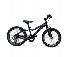 Mtb vaikiškas dviratis Folta Vicca 20'' aliumininis juodas violetinis pagamintas Lenkijoje