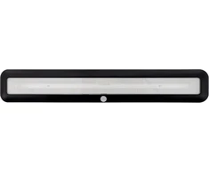 Müller-licht Mobina Sensor 30 led šviestuvas su baterija, orientacinis šviestuvas, naktinė lemputė, 30 cm ilgio, neutrali balta šviesa 4000 K, 2 W, įkraunamas usb, lipnus, juodas
