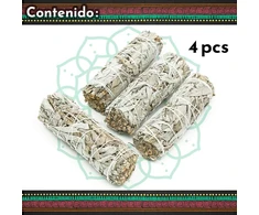 Mut22 4 Baltas Sage Premium Californian, 100% natūralus ir valantis, idealus dvasiniams ir energetiniams ritualams