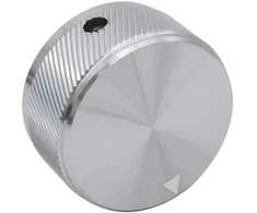 Mxuteuk knob-06-30sr gitaros rankenėlės sidabrinės gitaros rankenėlės garso reguliavimo aliuminio sukamasis potenciometras sukamieji rankenėlės elektrinėms gitaroms bosinė gitara varžtų atsarginė dalis tipas 30 x 17 mm (d x h)