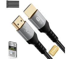 Mygatti 2 metrų 8k Hdmi 2.1 sertifikuotas kabelis (2 vnt. pakuotė), Ultra Hd 48gbps didelis greitis, 4k @ 120hz/8k @ 60hz, Earc, Hdcp 2.2 ir 2.3, Uhd Hdr 10+, suderinamas su 8k žaidimais, televizoriumi, „blu-ray“ grotuvu, projektoriumi