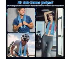 Nachlynn vėsinantis mikropluošto rankšluostis 100 x 30 cm, skirtas fitnesui, sportui, kelionėms, jogai – ledinis vėsinantis sporto salės rankšluostis