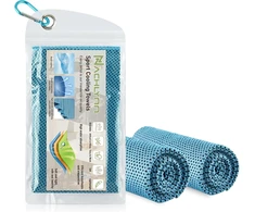 Nachlynn vėsinantis mikropluošto rankšluostis 100 x 30 cm, skirtas fitnesui, sportui, kelionėms, jogai – ledinis vėsinantis sporto salės rankšluostis
