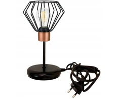 Naktinė lemputė Loft stiliaus stalinė lempa su led E27 lizdu, vielinė