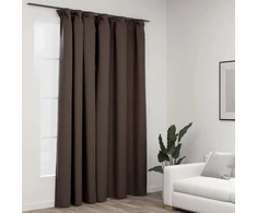 Naktinė užuolaida su kabliukais, taupe spalvos, 290x245cm