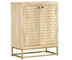 Naktinis staliukas mango mediena 55x30x70cm baltas