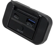 Namvo dvigubas Usb Type-c įkrovimo lizdas 12 V automobilinis įkroviklis Qc3.0 Usb ir Pd Type-c mobiliojo telefono greitas įkrovimas su maitinimo jungikliu automobiliui, valčiai, nameliui-priekabai