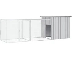 Narvas viščiukams, pilkas, 300x91x100cm, galvanizuotas plienas