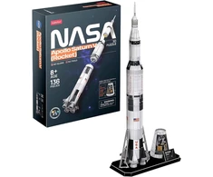 Nasa - 3d dėlionė Apollo Saturn V Rocket | 3d dėlionė vaikams | 3d dėlionė suaugusiems | modelių rinkinys suaugusiems | 3d dėlionė vaikams nuo 8 metų | 136 detalės | 3d dėlionė