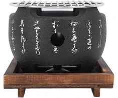 Natudeco japoniškas mini grilis bbq, nešiojamas japoniškas grilio orkaitės aliuminio lydinio mažas grilis bbq priedai stovyklavimui šeimos susitikimui (l)