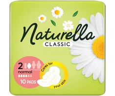 Natura Amica Naturella Classic Normal įklotai su sparneliais, 10 vnt.