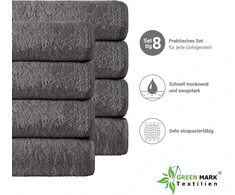 Rankšluostis Naturemark medvilniniai rankšluosčiai 50x100 cm, 8 vnt.