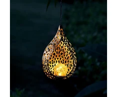 Navaris 1 x led saulės energija įkraunamas pakabinamas šviestuvas teardrop design – oriental garden saulės šviestuvai lauko saulės pakabinamas žibintas saulės šviestuvas pakabinamas su kabliukais
