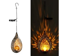 Navaris 1 x led saulės energija įkraunamas pakabinamas šviestuvas teardrop design – oriental garden saulės šviestuvai lauko saulės pakabinamas žibintas saulės šviestuvas pakabinamas su kabliukais