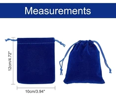 Nbeads 30 vnt. 12 x 10 cm aksominių maišelių rinkinys, tamsiai mėlyni aksominiai maišeliai su raišteliais, stačiakampiai dovanų maišeliai, papuošalų laikymo maišeliai, saldainių maišeliai, papuošalų maišeliai Kalėdoms, vakarėliams, vestuvių dovanoms
