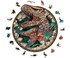 Nbfba medinė dėlionė suaugusiems, 100 detalių dinozaurų tema, netaisyklingos formos dėlionė suaugusiems, 18 x 18.7 cm mokomasis žaislas suaugusiems ir vaikams, šeimos žaidimų kolekcija