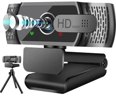 Neefeaer Full Hd 1080p internetinė kamera su mikrofonu, automatiniu šviesos koregavimu, Usb Pc internetinė kamera su dangteliu, 110° plataus kampo, Pc kamera, skirta Pc, nešiojamam kompiuteriui, kompiuteriui, Linux, Mac