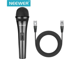 Neewer kardioidinis dinaminis mikrofonas su xlr male į xlr female kabeliu, tvirta metalinė konstrukcija profesionaliam muzikos instrumentų įrašymui, vokalams, transliacijoms, kalbai, juodas (nw-040)