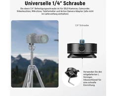 Neewer Qrp-6 Panoraminė Greito Atlaisvinimo Plokštelė, 360° Sukama Galvutė
