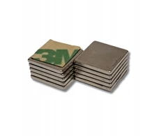Neodimio magnetas 10x10x1 mm su klijais 3m juosta 10 vnt. Stiprus