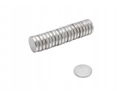 Neodimio magnetas, cilindro formos Mw 14x2 mm N38, 100 vnt.