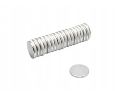 Neodimio magnetas, cilindro formos, Mw 15x1,5 mm N38 10 vnt.