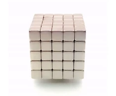 Neodimio magnetas kubas 5x5x5mm sidabrinis 10vnt