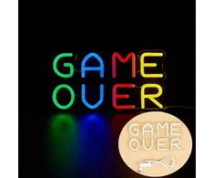 Neoninė led lempa game over usb dekoracija plexi multicolor