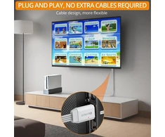 Neoteck Wii į Hdmi konverteris 1080p su 1.5 m Hdmi kabeliu, Hdmi konverteris, skirtas Wii, Wii U, Hdtv, monitoriui, Plug &amp; Play palaiko visus Wii ekrano režimus 720p - baltas