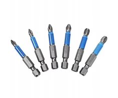 Nepower 6in1 neslystantys magnetiniai S2 plieno kryžminiai antgaliai 1/4"